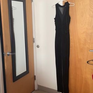 Prom dress, black velvet material
